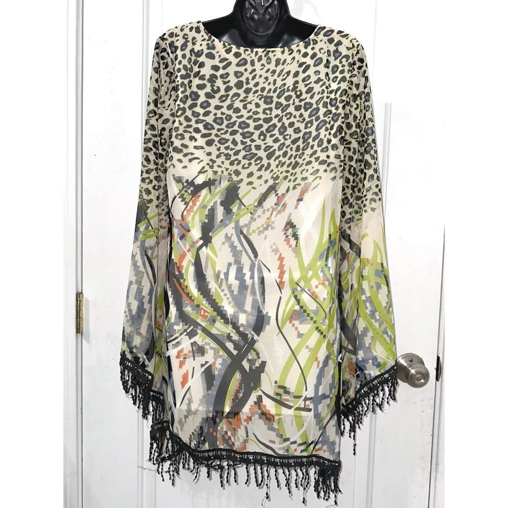R Cinco Ranch Multi Colored tunic Top - Picture 5 of 6